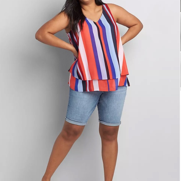 Double V-Neck Layered Max Swing Tank Plus 18 & 20 - Picture 3 of 3